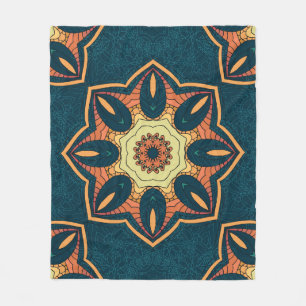 Ethnisches Mandala: nahtloses Vintage-Muster Fleecedecke