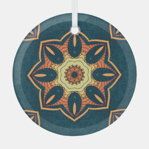 Ethnisches Mandala: nahtloses Vintage-Muster Ornament Aus Glas