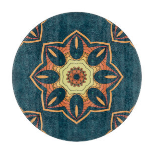 Ethnisches Mandala: nahtloses Vintage-Muster Schneidebrett