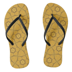 Ethnisches modernes geometrisches Muster 2 Flip Flops