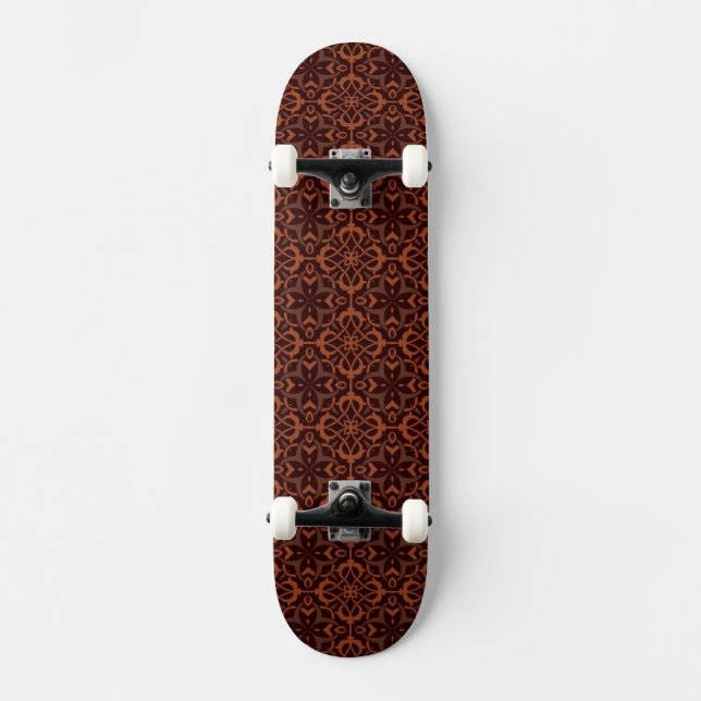 Ethnisches modernes geometrisches Muster Skateboard (Vorderseite)