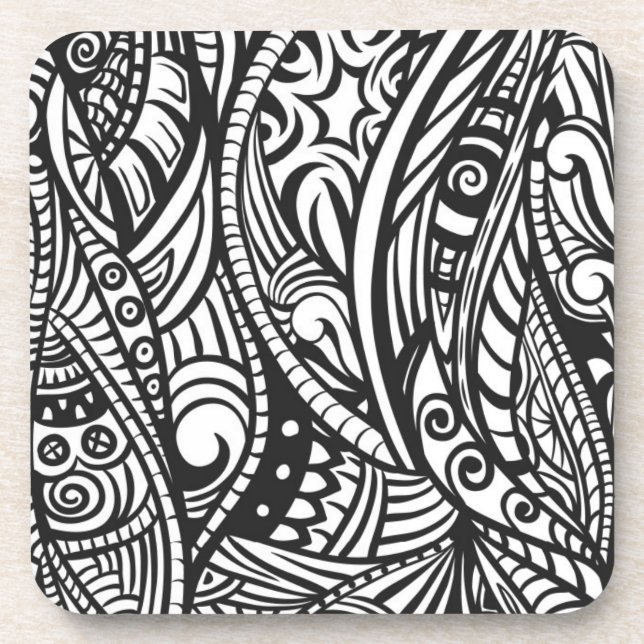 Ethnisches Muster 3 Getränkeuntersetzer (Vorderseite)