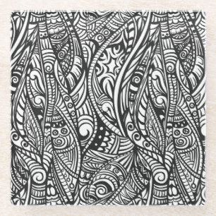 Ethnisches Muster 3 Glasuntersetzer