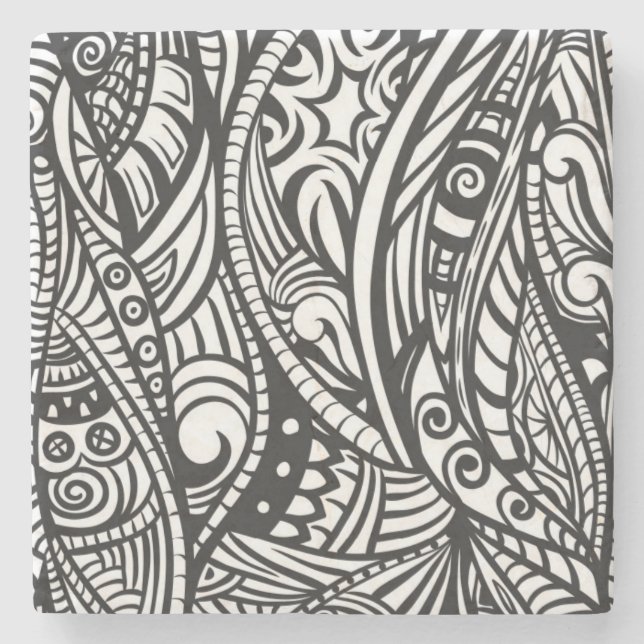 Ethnisches Muster 3 Steinuntersetzer (Vorderseite)