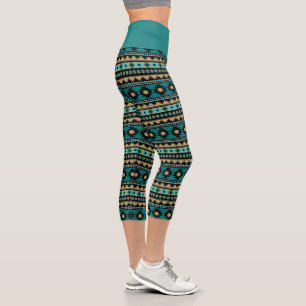 Ethnisches Muster Capri Leggings