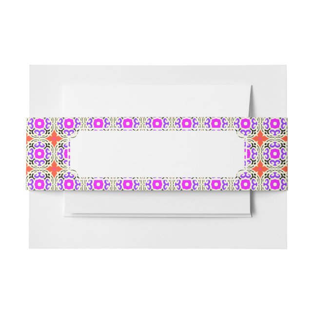Ethnisches Muster mit marokkanischen Motiven Einladungsbanderole (Vorderseite Beispiel)