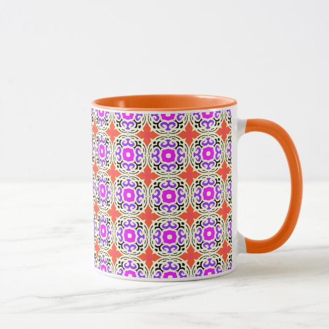 Ethnisches Muster mit marokkanischen Motiven Tasse (Rechts)