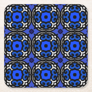 Ethnisches Muster mit türkischen Motiven Rechteckiger Pappuntersetzer