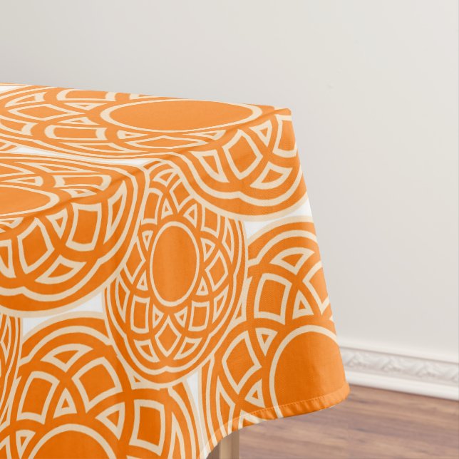 Ethnisches orange geometrisches afrikanisches tischdecke (Beispiel)
