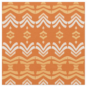 ethnisches orangefarbenes Muster Stoff