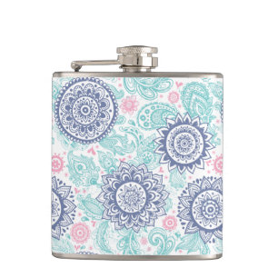 Ethnisches Paisley-Muster Flachmann