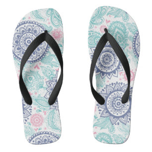 Ethnisches Paisley-Muster Flip Flops
