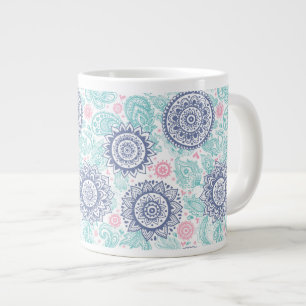 Ethnisches Paisley-Muster Jumbo-Tasse