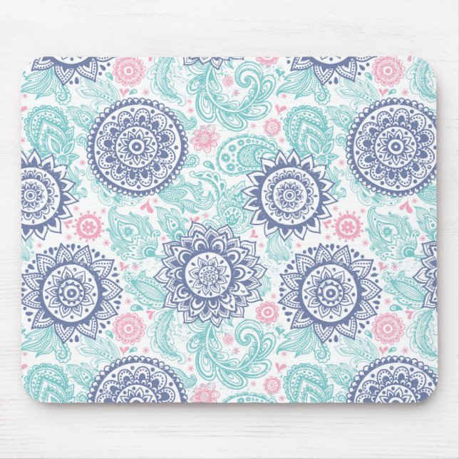 Ethnisches Paisley-Muster Mousepad (Vorne)