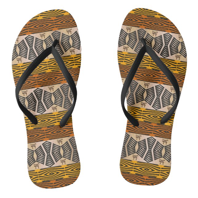 ethnisches Stammes- afrikanisches Muster Flip Flops (Fußbett)