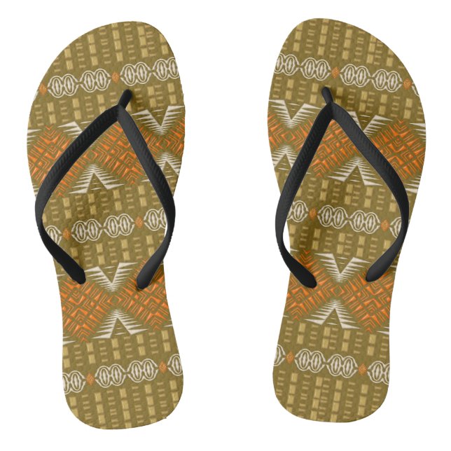 ethnisches Stammes- afrikanisches Muster Flip Flops (Fußbett)