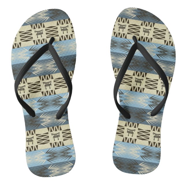 ethnisches Stammes- afrikanisches Muster Flip Flops (Fußbett)