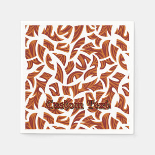 Ethnisches Stammesmuster Orange und Braun Serviette