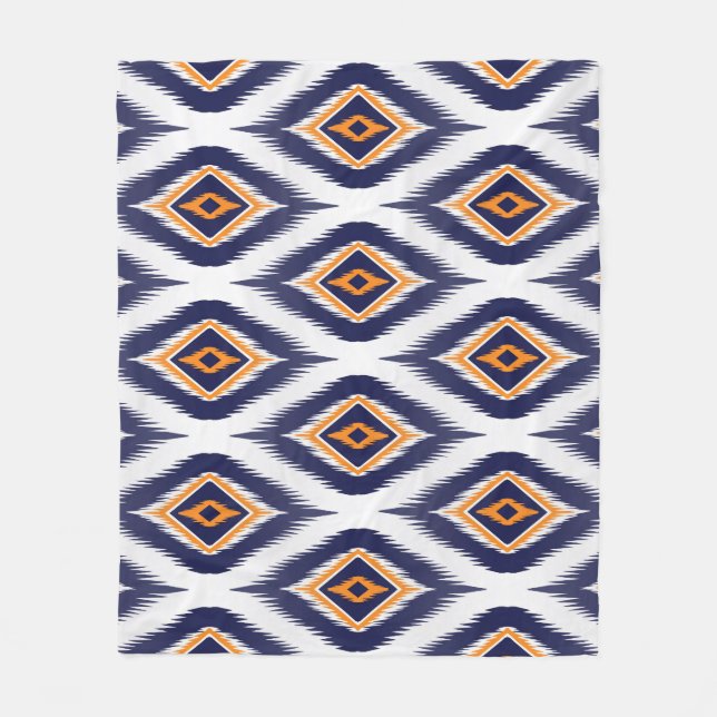 Ethnisches Stammmotiv: Ikat Muster. Fleecedecke (Vorderseite)