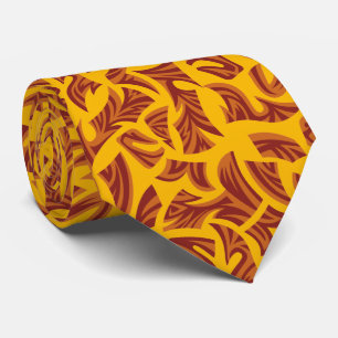 Ethnisches Stammmuster Orange Brown Gelb Krawatte
