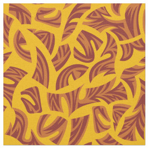 Ethnisches Stammmuster Orange Brown Gelb Stoff