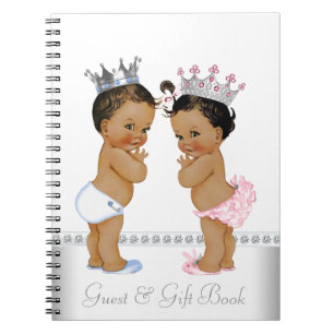 Ethnisches Zwillings-Prinz und Prinzessin Baby Sho Notizblock