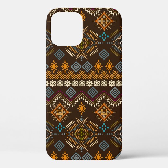Ethno-nahtloses Muster. Ethnischer Boho-Ornament.  Case-Mate iPhone Hülle (Rückseite)