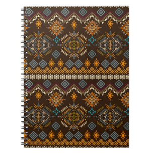 Ethno-nahtloses Muster. Ethnischer Boho-Ornament.  Notizblock