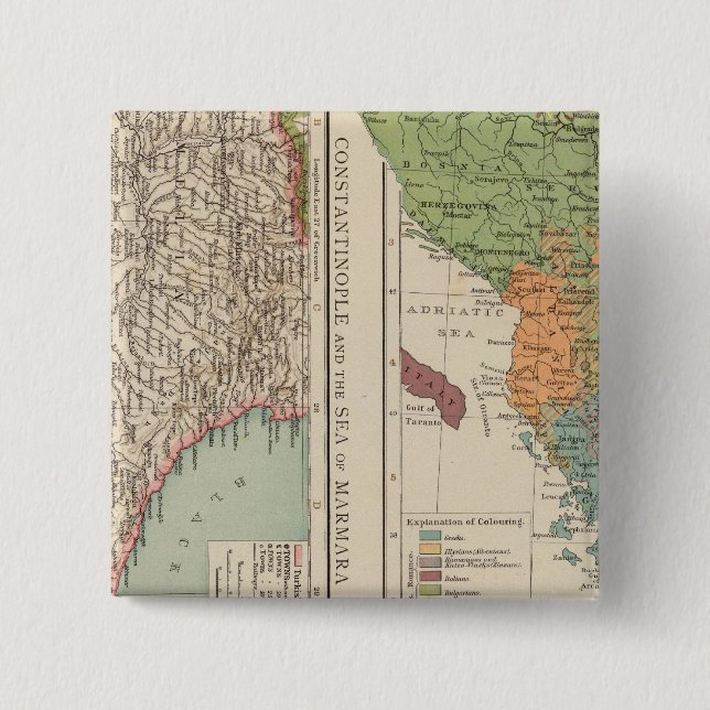 Ethnog Balkan Halbinsel, Konstantinopel Button (Vorderseite)