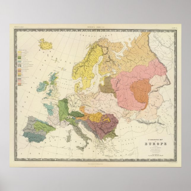 Ethnografie, Europa Poster (Vorne)