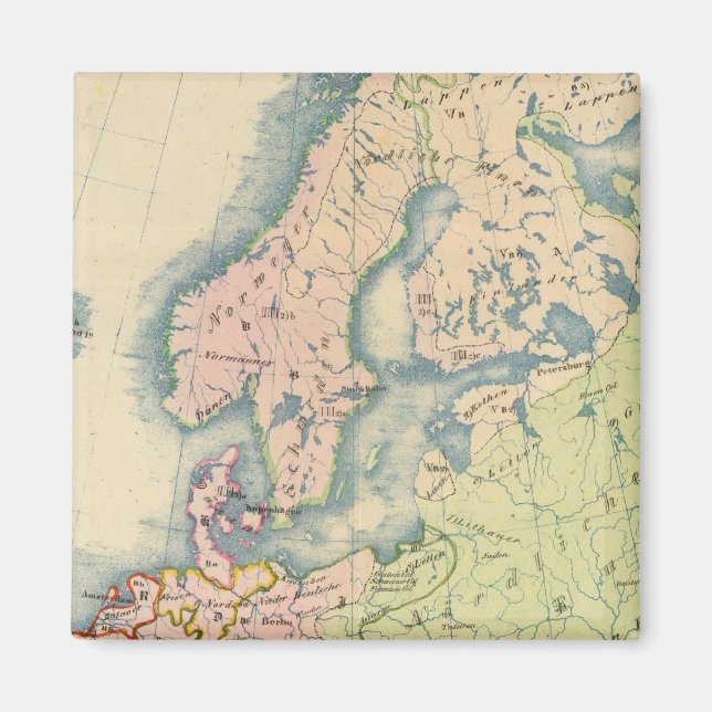 Ethnografische Landkarte Europas Magnet (Vorne)