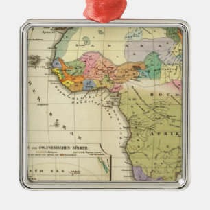Ethnographische Karte Afrikas Ornament Aus Metall
