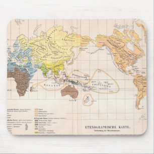 Ethnographische Karte der Welt Mousepad