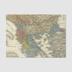 Ethnographische Karte des Osmanischen Reichs Seidenpapier