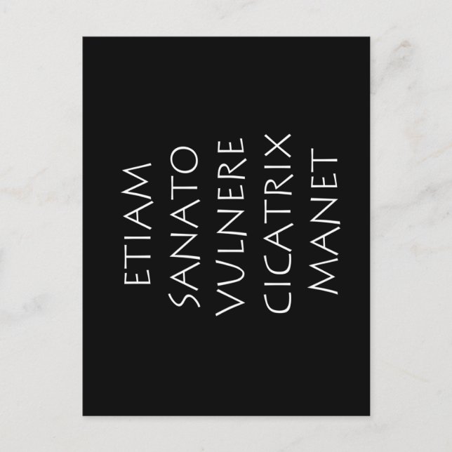 Etiam sanato vulnere cicatrix manet postkarte (Vorderseite)