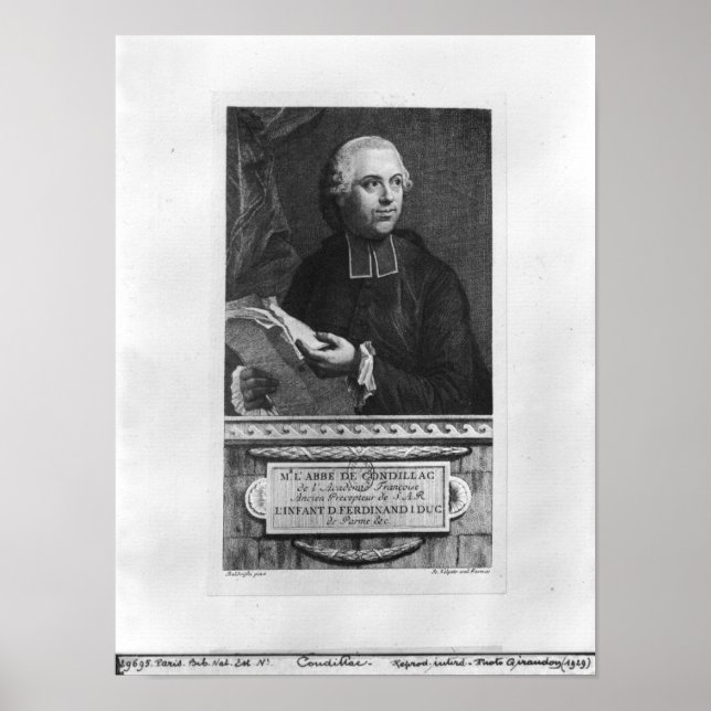 Etienne Bonnot de Condillac Poster (Vorne)