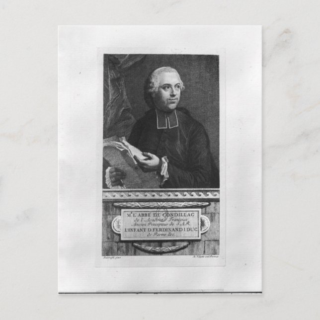 Etienne Bonnot de Condillac Postkarte (Vorderseite)