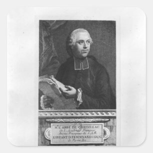 Etienne Bonnot de Condillac Quadratischer Aufkleber