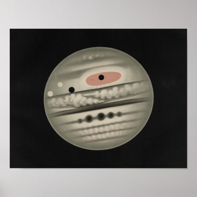 Etienne Leopold Trouvelot - Der Planet Jupiter Poster (Vorne)