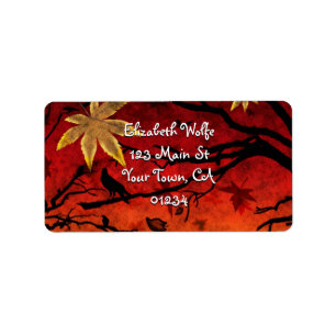 Etikett "Blazing Autumn" Adressaufkleber