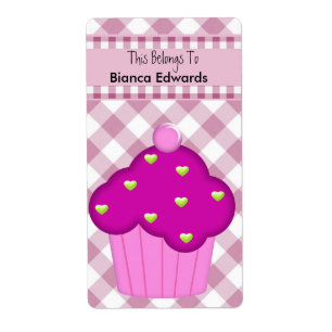 Etikett Buchschild Teenager Kinder Buch Rosa Cupca