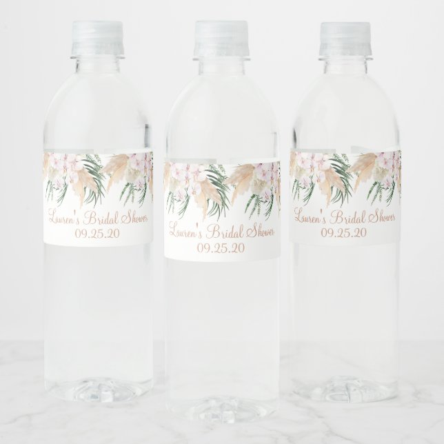 Etikett der Boho-Chic-Wasserflasche (Flaschen)