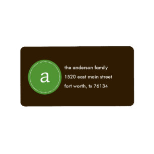 Etikett der Monogramm-Adresse Adressaufkleber