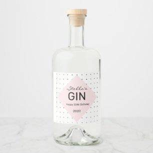 Etikett der personalisierten Gin-Flasche