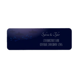 Etikett der Rücksendeadresse für Blauhaie