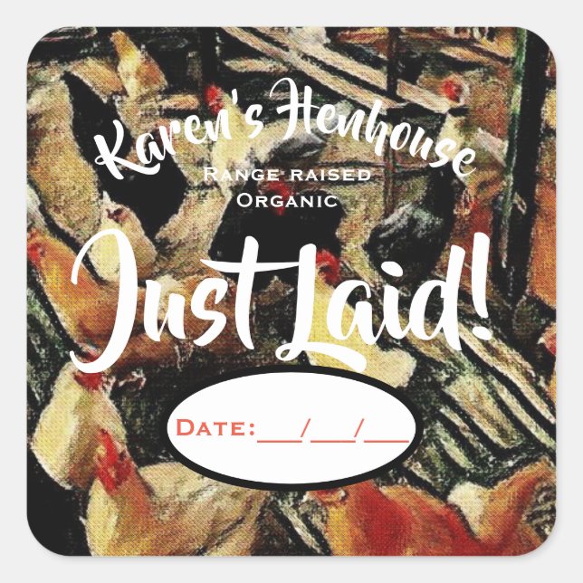 ETIKETT DER UMKARTON QUADRATISCHER AUFKLEBER (Vorderseite)