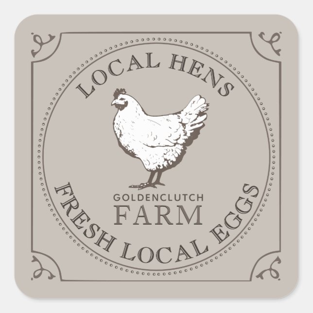 ETIKETT DER Vintagen HÄNGE Quadratischer Aufkleber (Vorderseite)