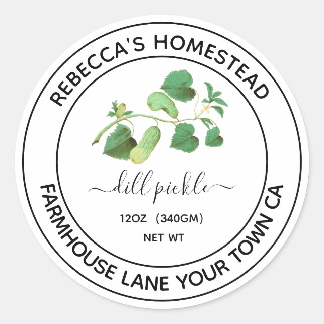 Etikett der Vintagen Konservendose Runder Aufkleber (Vorderseite)