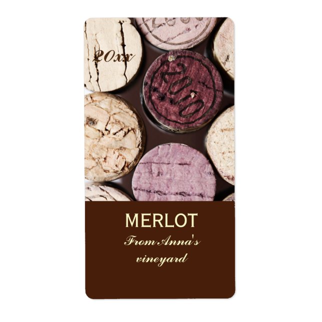 Etikett der Weinflasche (Vorne)