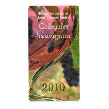 Etikett der Weinflasche